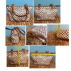 Coach Leah Op Art Coated Canvas Handbag